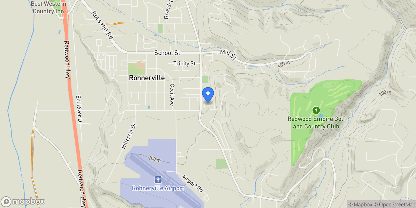Map showing 3502 Osprey Terrace, Fortuna, CA 95540, Fortuna, California, United States.