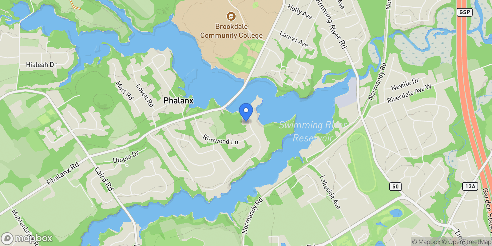 Map showing 10 Beaver Dam Road, 07722, New Jersey, United States.