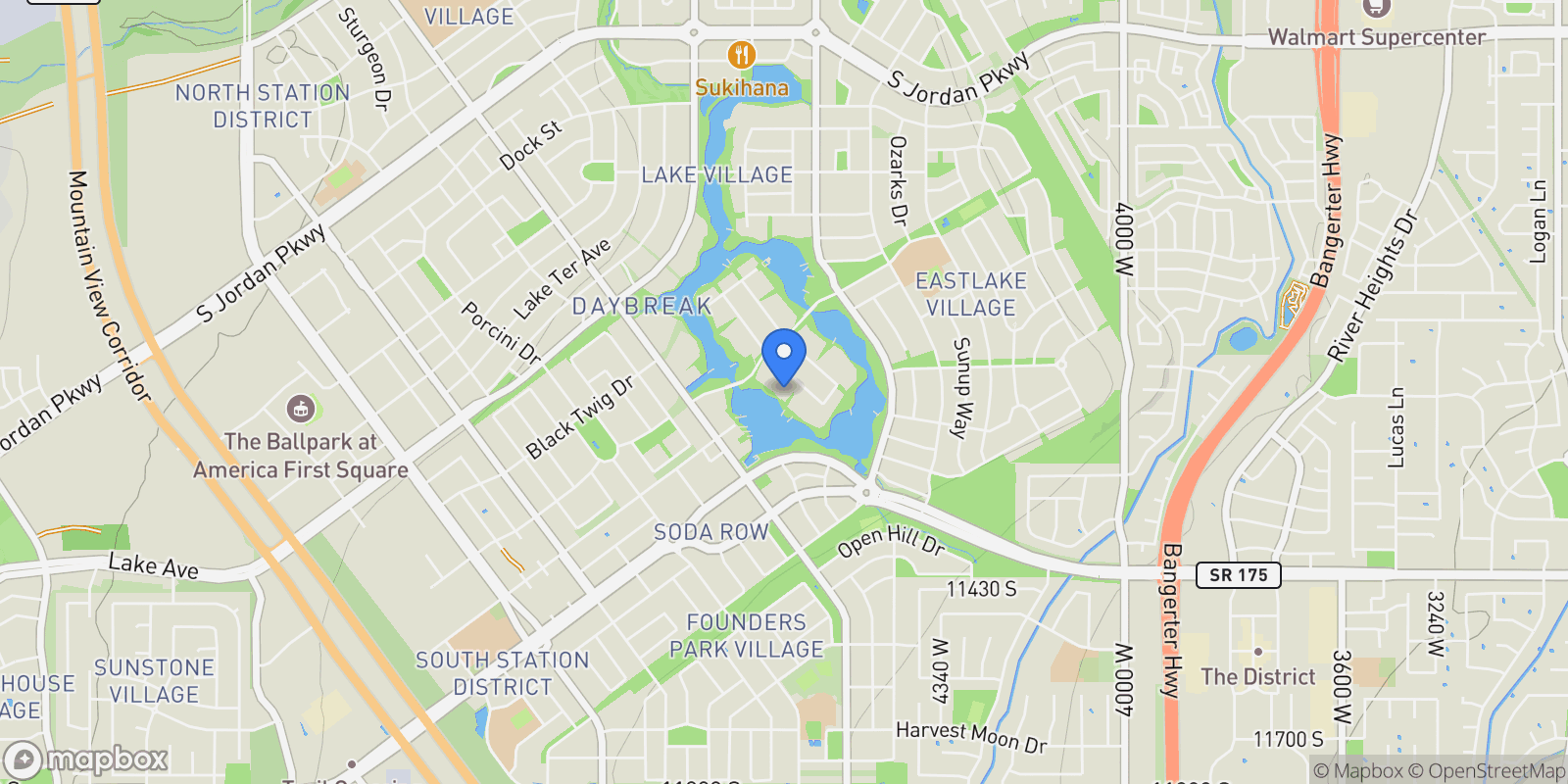 Map showing 11048 S PADDLE BOARD WAY 3-332, South Jordan, Utah, United States.