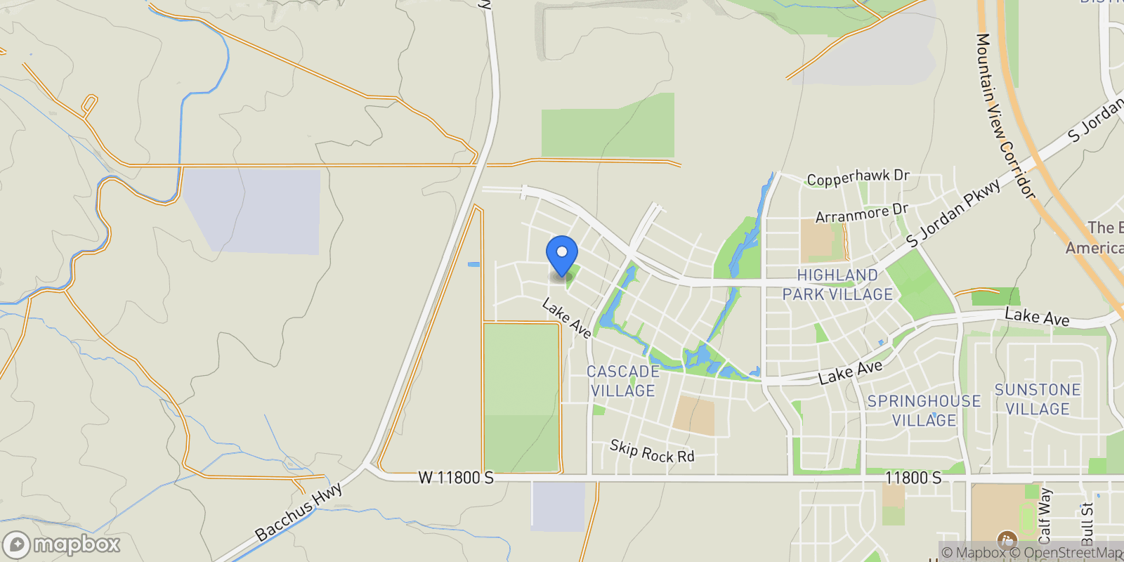 Map showing 11292 S RESTLESS RD W 1-129, South Jordan, Utah, United States.