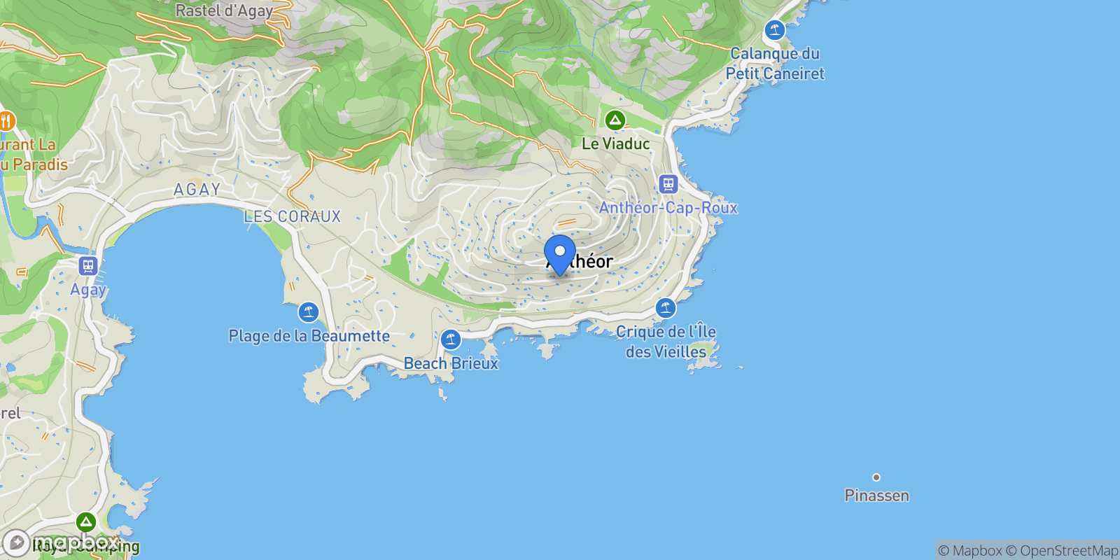 Map showing Saint-Raphaël, Provence-Alpes-Côte d'Azur, France.
