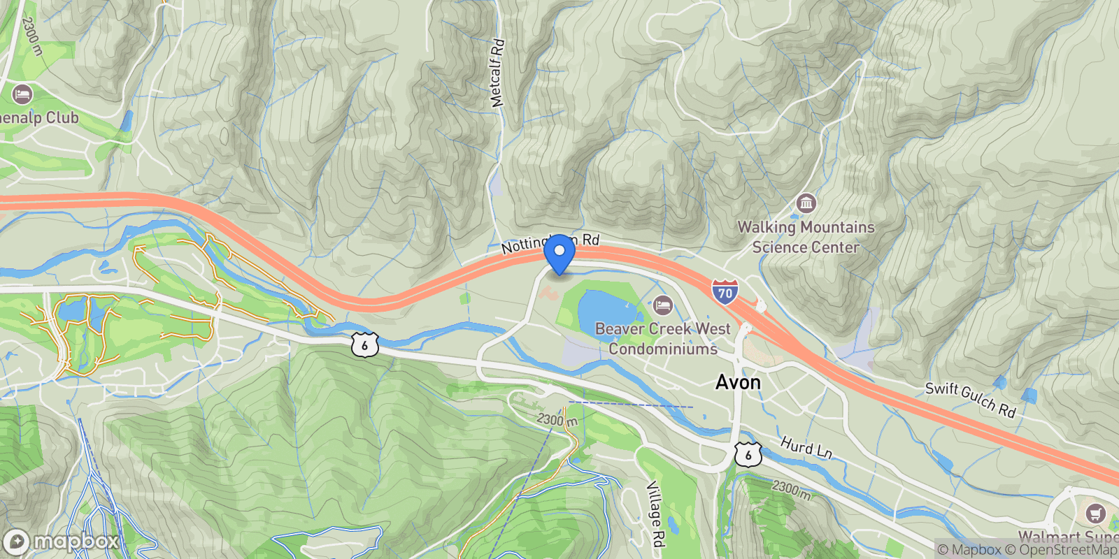 Map showing 760 W Beaver Creek Boulevard #202 , Avon, CO 81620, Avon, Colorado, United States.