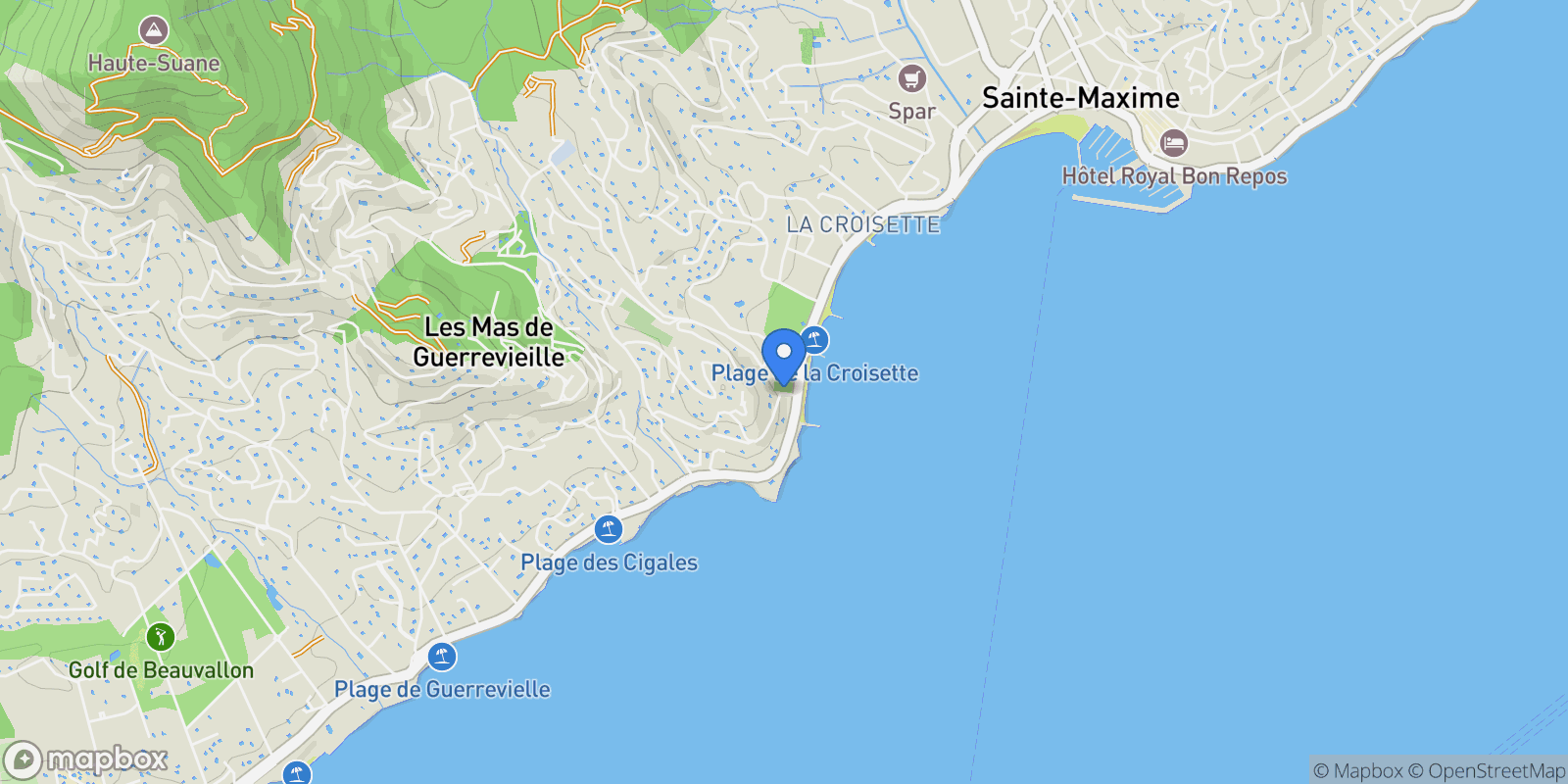 Map showing 4 Montée de la Grande Croisette, Sainte-Maxime, Provence-Alpes-Côte d'Azur, France.