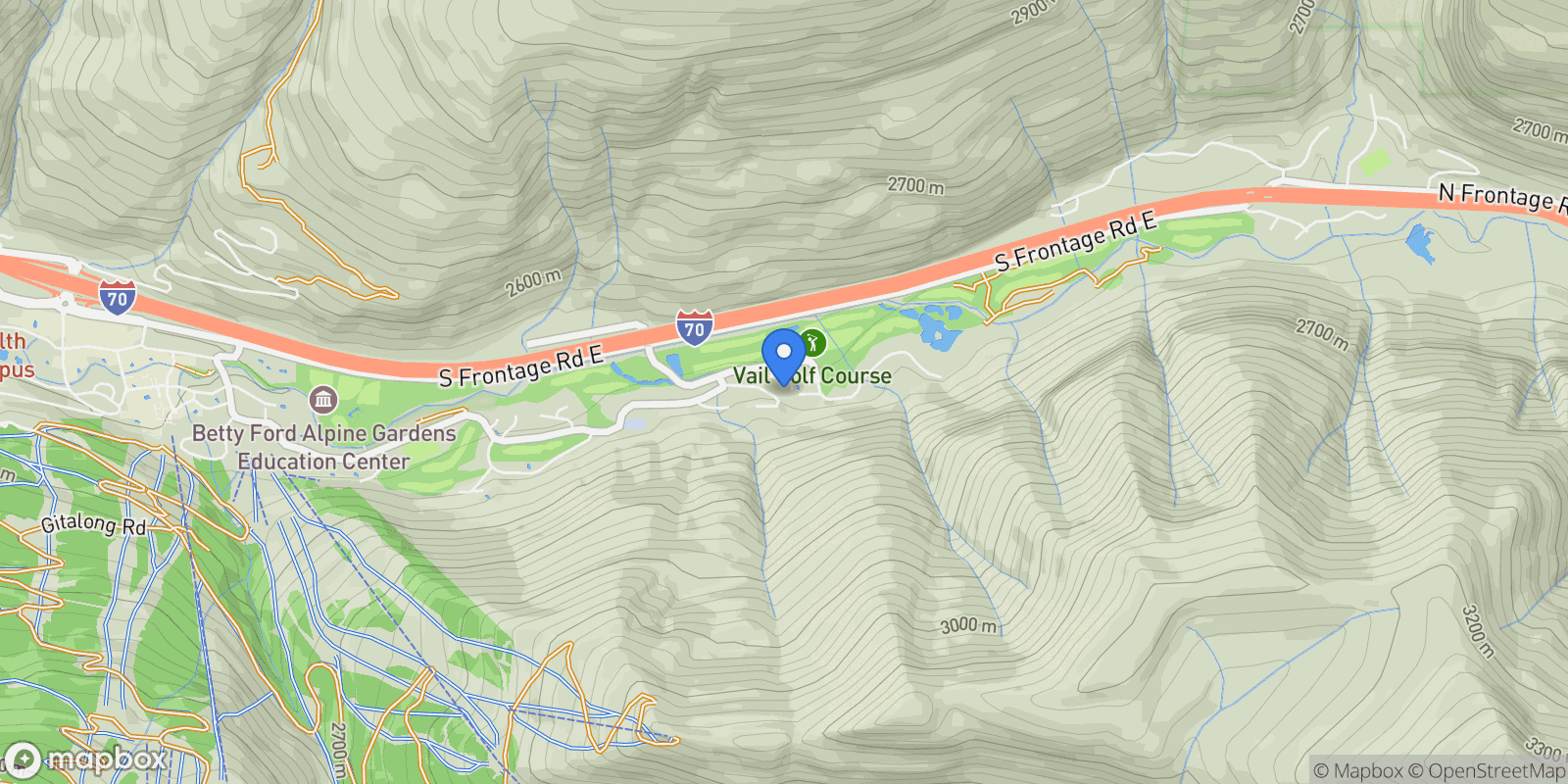 Map showing 1650 Fallridge Rd #120 , Vail, CO 81657, Vail, Colorado, United States.