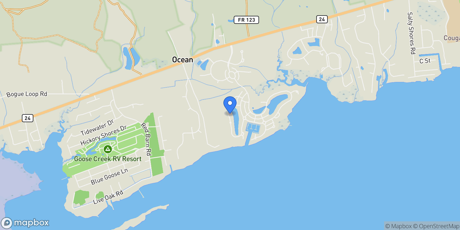 Map showing 309 Kensington Place 195, Newport, North Carolina, United States.