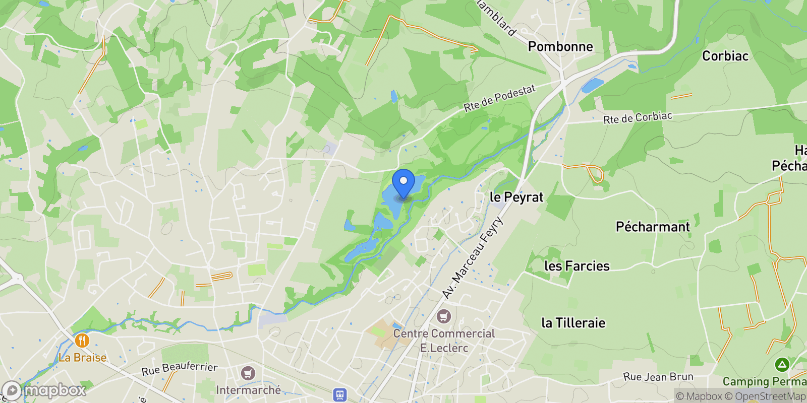 Map showing Bergerac, Nouvelle-Aquitaine, France.