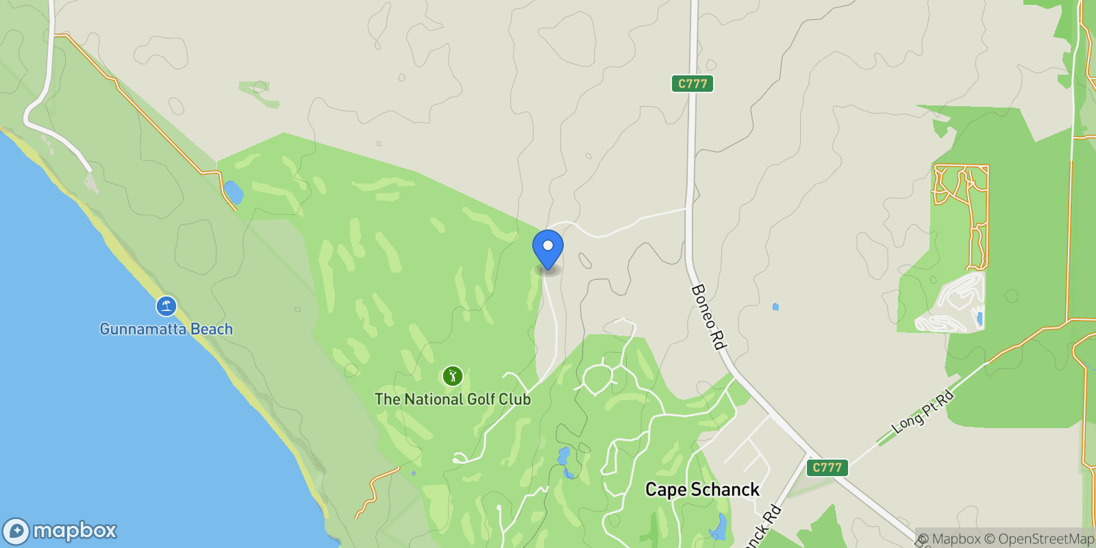 Map showing 5 The Cups Drive, Cape Schanck, VIC 3939, Cape Schanck, Victoria, Australia.