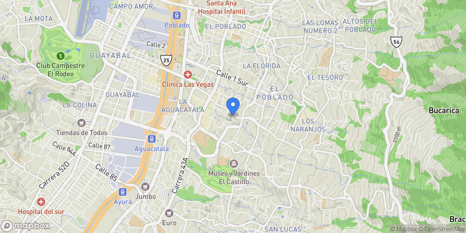 Map showing Medellín CARRERA 37 #55 SUR 17, Medellín, Antioquia, Colombia.