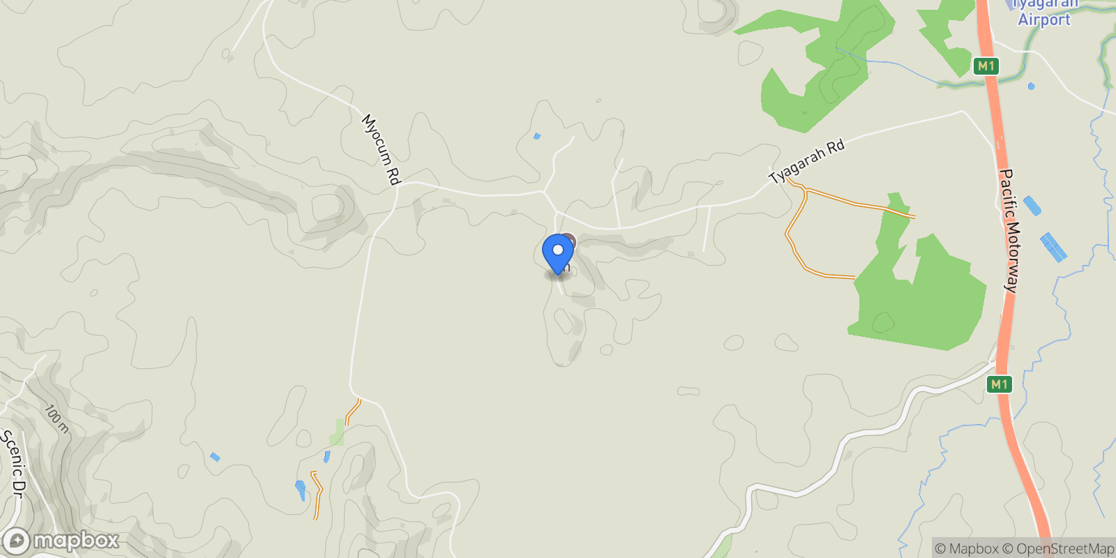 Map showing Fig Tree Lane, Myocum, New South Wales, Australia.