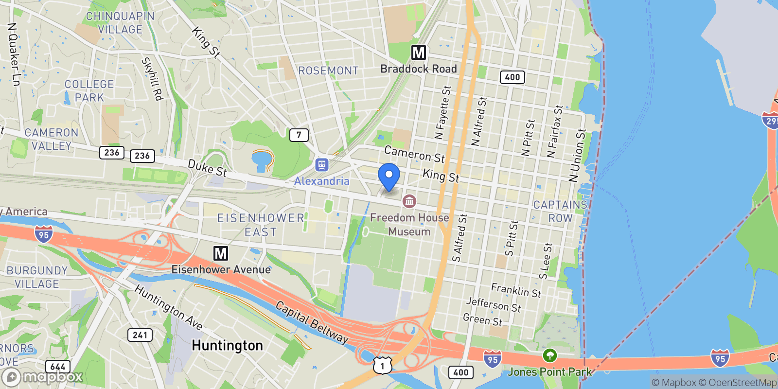 Map showing 332 Commerce Street, Alexandria, VA 22314, Alexandria, Virginia, United States.