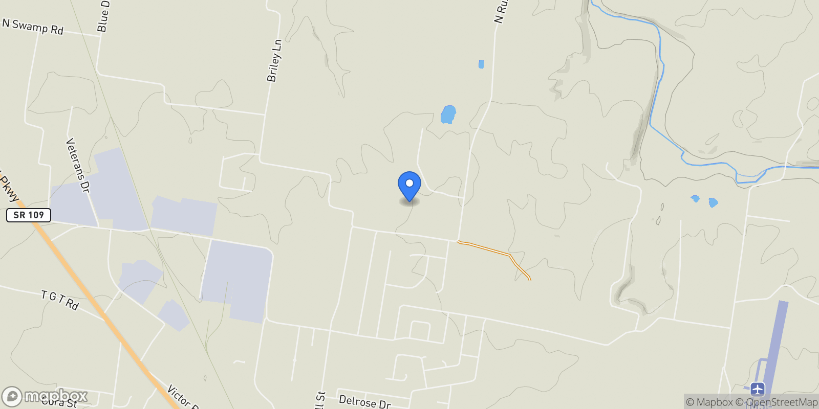 Map showing 730 N Russell St, Portland, Tennessee, United States.