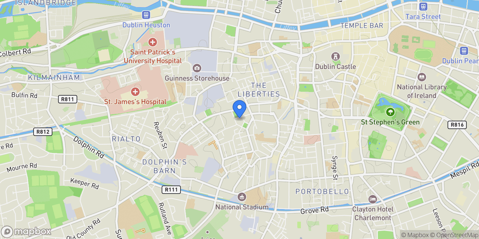 Map showing 1 Weavers Place Park View Blackrock, Co. Dublin, D, Dublin, County Dublin, Ireland.