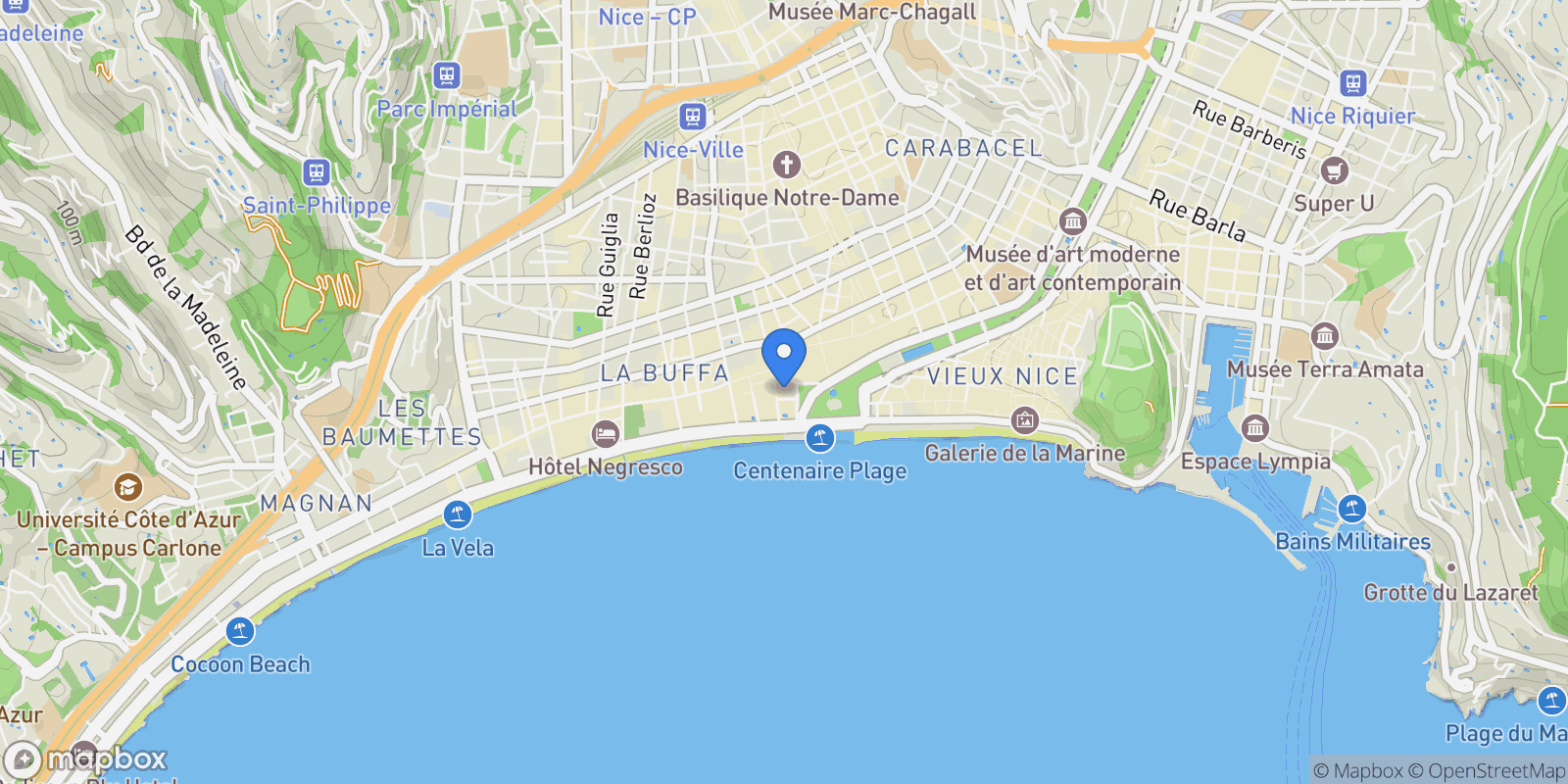 Map showing alpes maritimes, Nice, Provence-Alpes-Côte d'Azur, France.