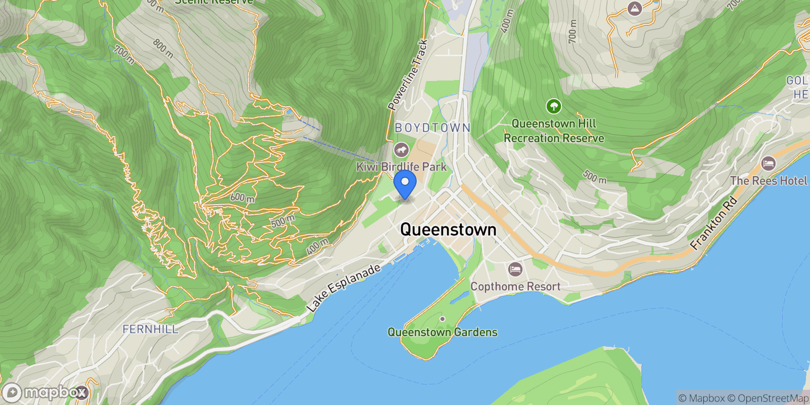Map showing Isle Street, Queenstown 9300, New Zealand, Queenstown, Otago, New Zealand.