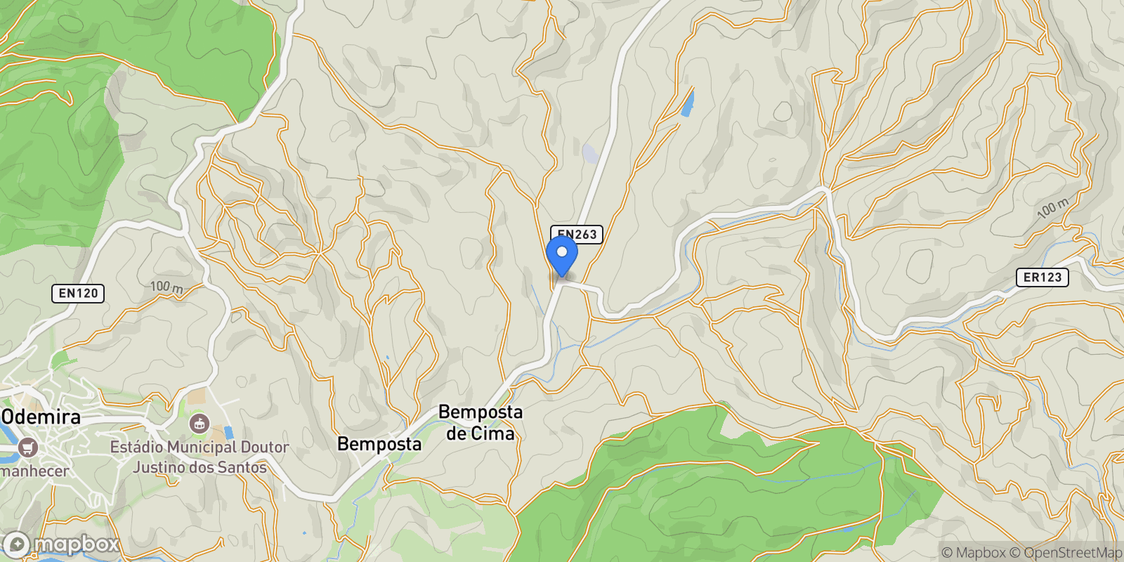 Map showing Monte do Telheiro, Sao Salvador e Santa Maria, Beja District, Portugal.