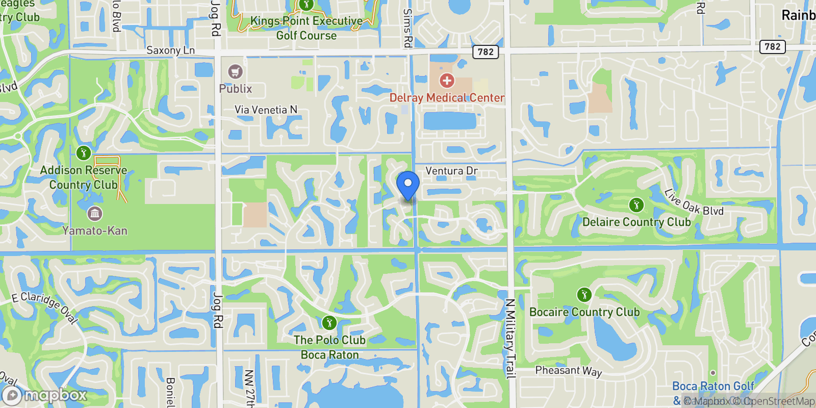 Map showing 5569 Glen Abbey Court, Delray Beach, Florida, United States.