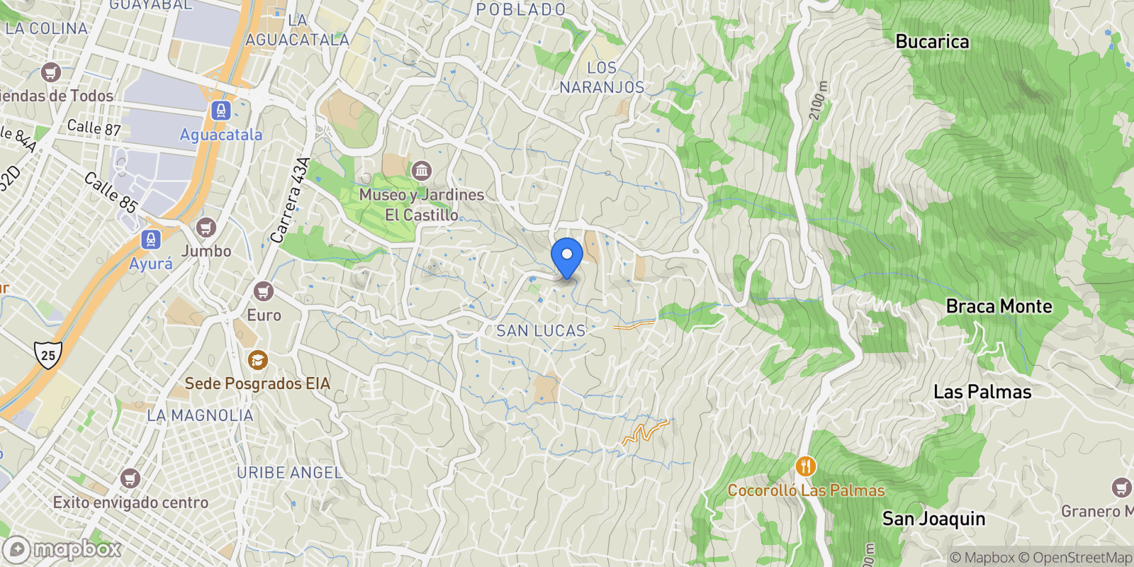 Map showing Medellín TORRE VERACRUZ, Medellín, Antioquia, Colombia.