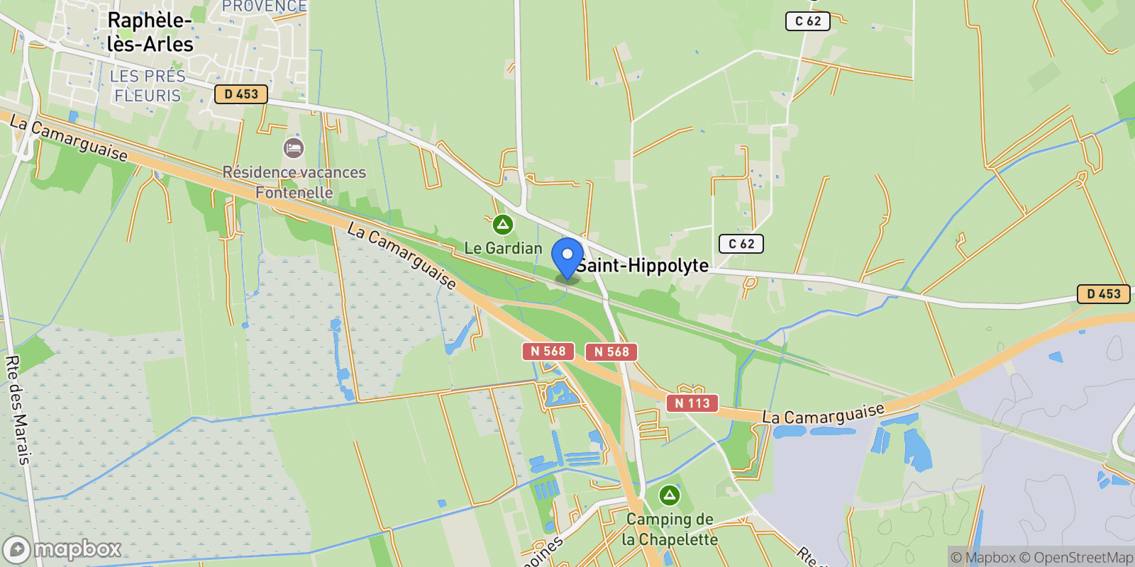 Map showing Arles, Provence-Alpes-Côte d'Azur, France.