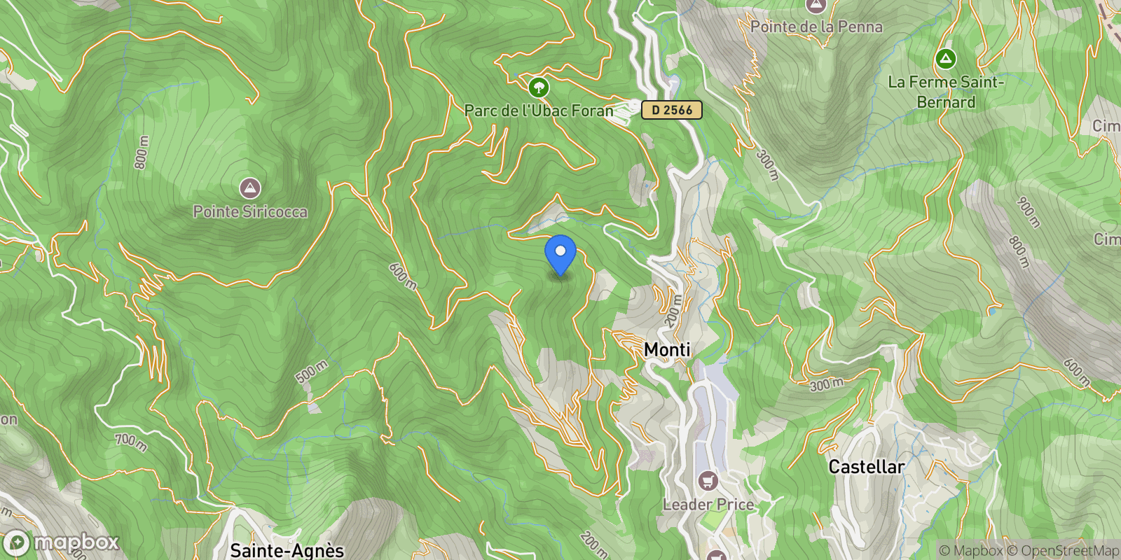 Map showing Menton, Provence-Alpes-Côte d'Azur, France.