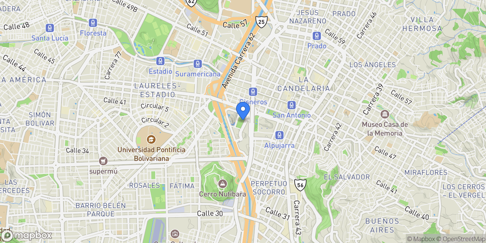 Map showing Medellín CARRERA 20 # 12 SUR 424, Medellín, Antioquia, Colombia.