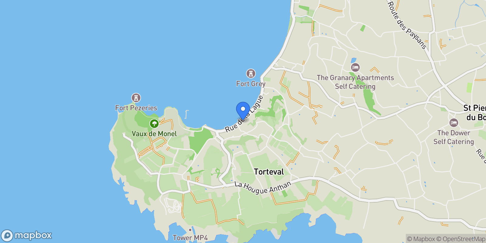 Map showing Route De La Lague, Torteval, United Kingdom.