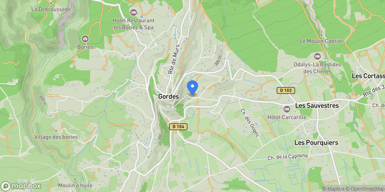 Map showing Gordes, Provence-Alpes-Côte d'Azur, France.