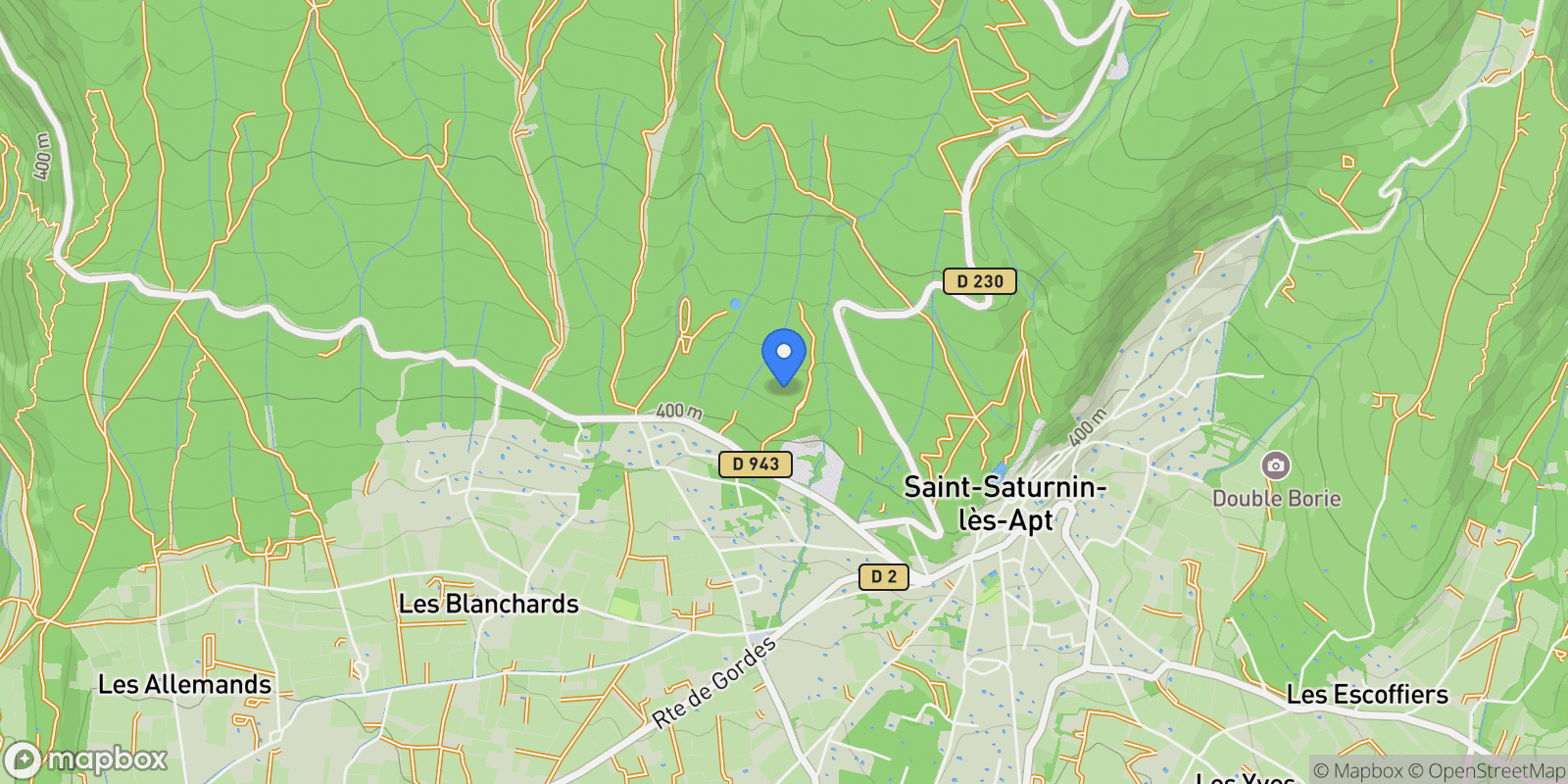 Map showing Saint-Saturnin-lès-Apt, Provence-Alpes-Côte d'Azur, France.