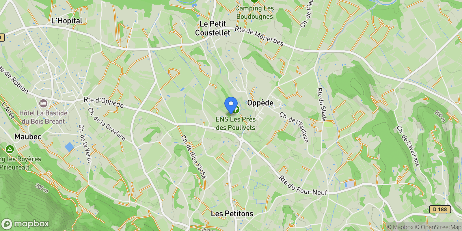 Map showing Oppède, Provence-Alpes-Côte d'Azur, France.