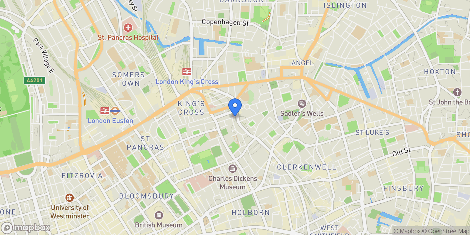 Map showing London, England, United Kingdom.