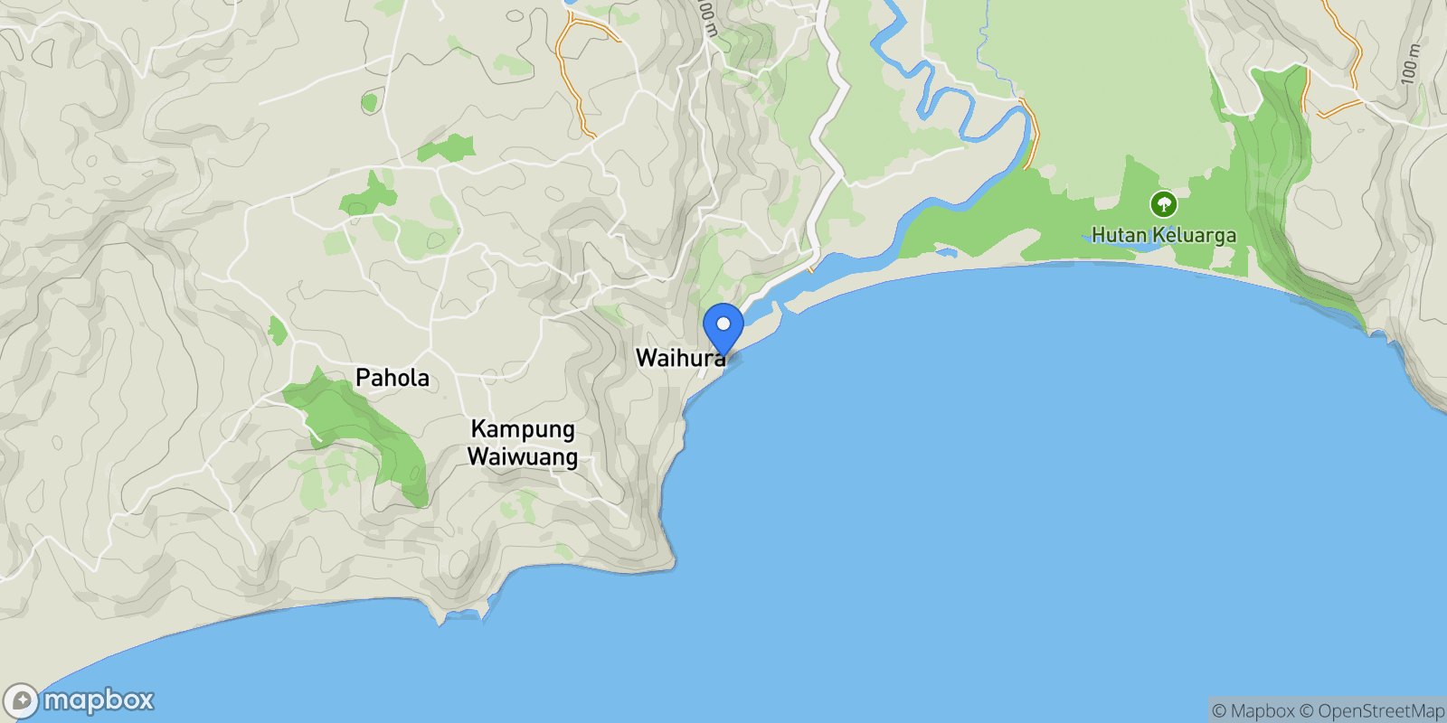 Map showing 7C3X+VXX, Wai Hura, Wanokaka, West Sumba Regency, East Nusa Tenggara, Indonesia, East Nusa Tenggara, Indonesia.