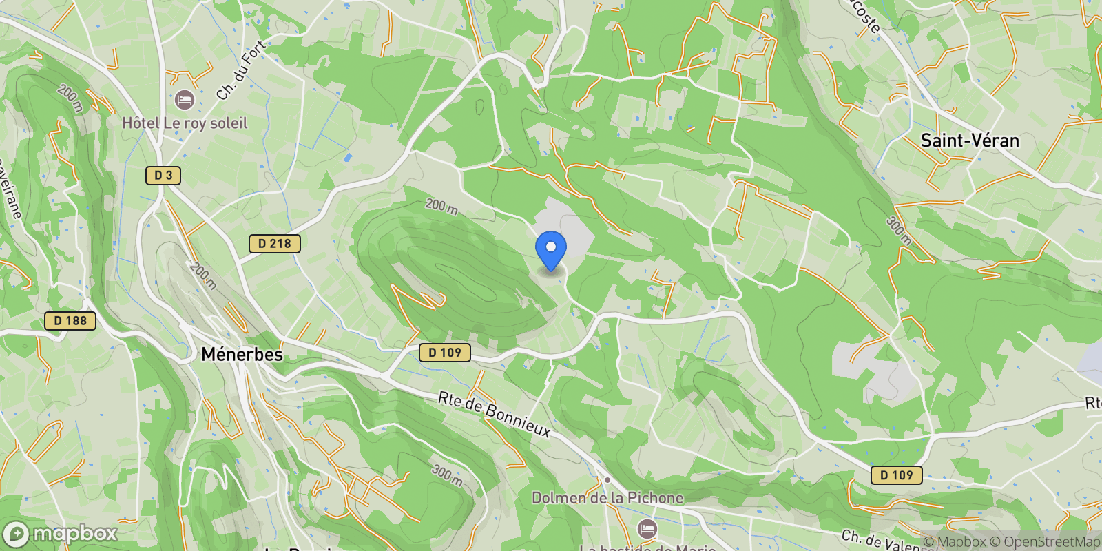 Map showing Ménerbes, Provence-Alpes-Côte d'Azur, France.