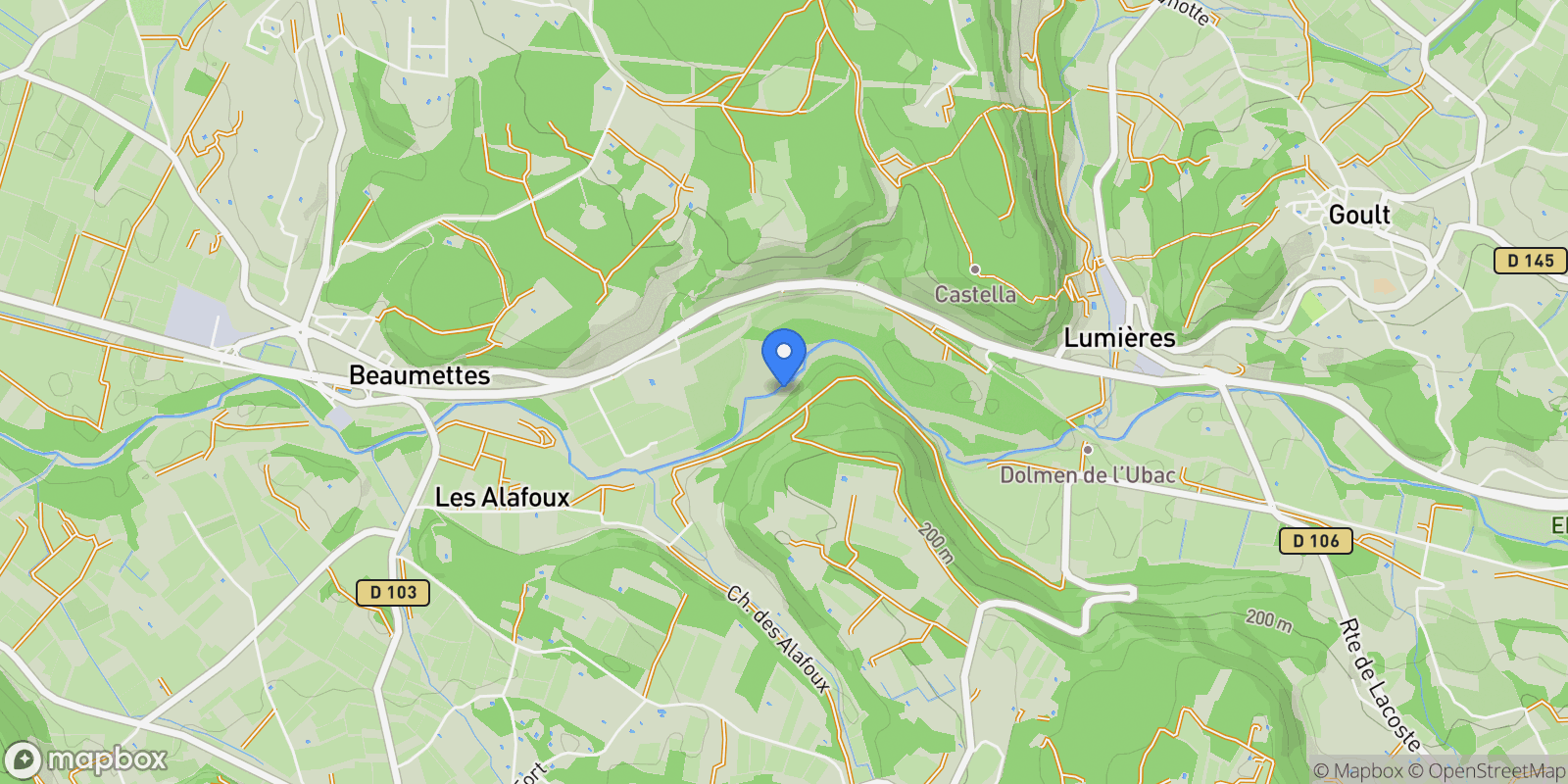 Map showing Goult, Provence-Alpes-Côte d'Azur, France.