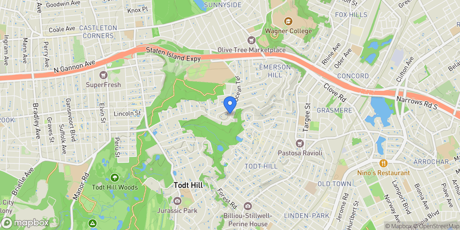 Map showing 533 Ocean Terrace, New York, New York, United States.