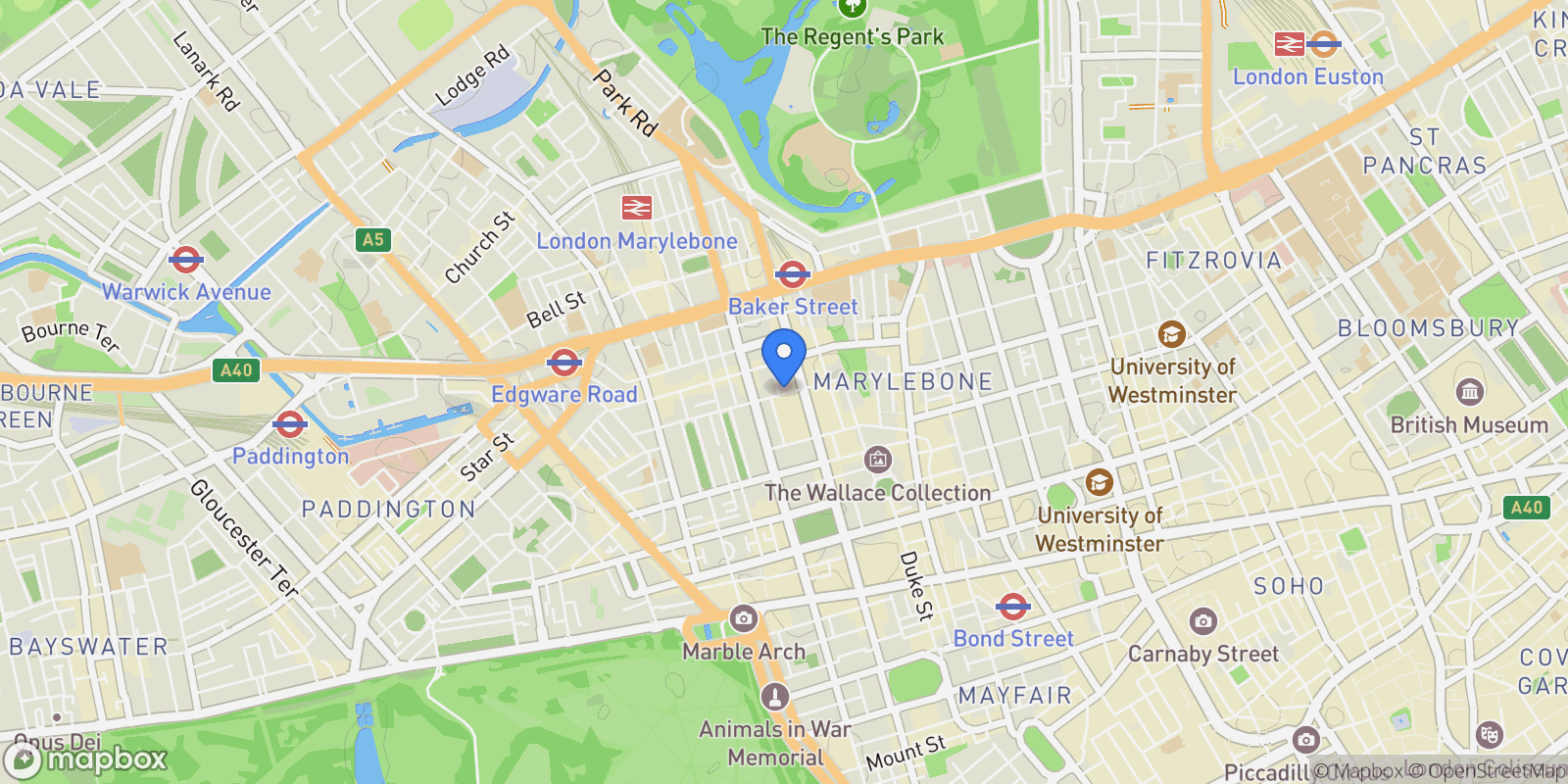 Map showing London, England, United Kingdom.