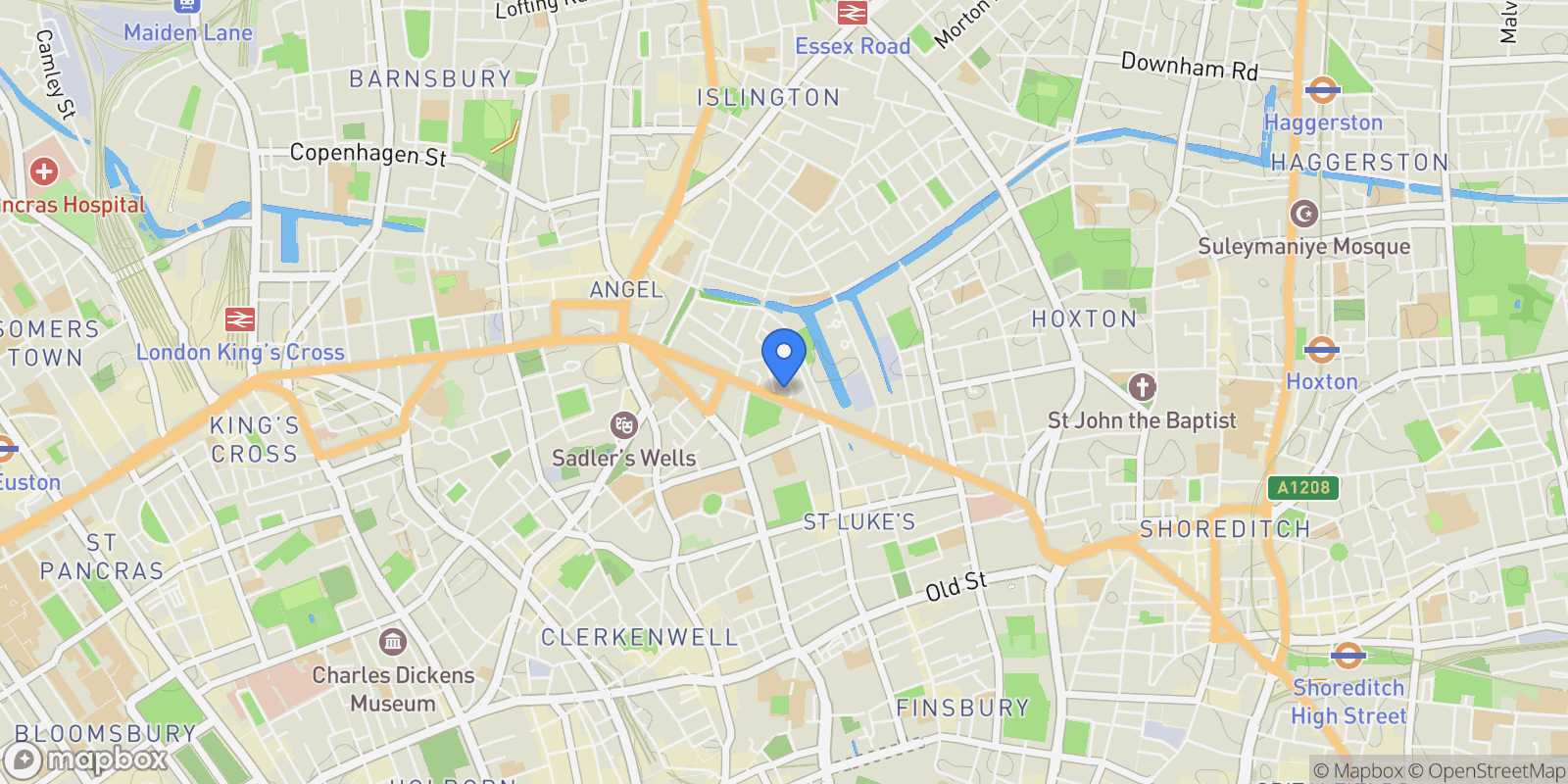 Map showing London, England, United Kingdom.
