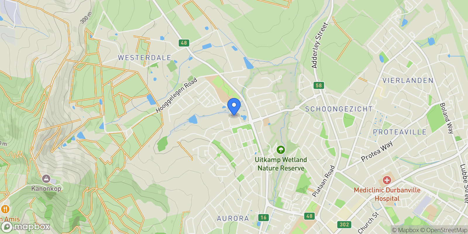 Map showing South Africa, Western Cape, Durbanville, De Hoop Close, Clara Anna Fontein, Durbanville, 8, Cape Town, Western Cape, South Africa.