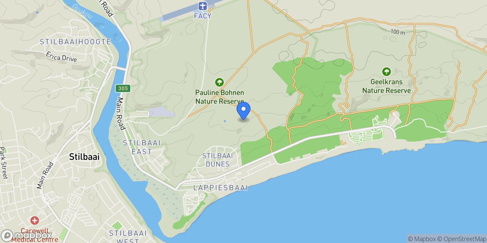 Map showing South Africa, Western Cape, Stilbaai, Luinsklip, 3, Still Bay, Western Cape, South Africa.