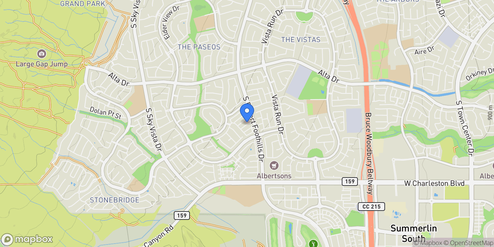Map showing 11832 Arenoso Drive, Las Vegas, NV 89138, Las Vegas, Nevada, United States.