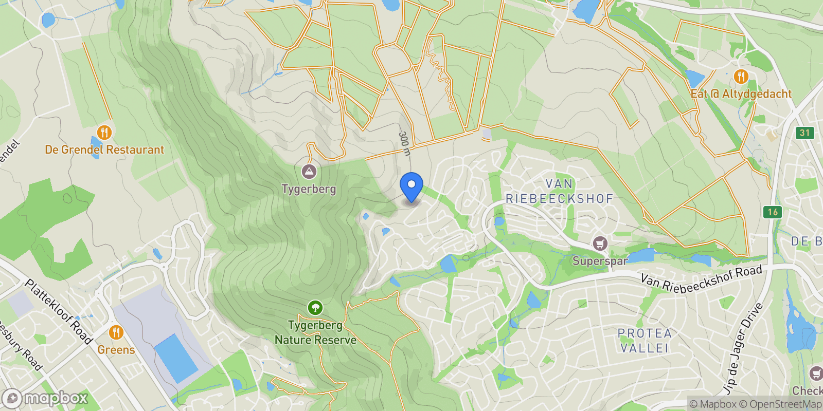 Map showing South Africa, Western Cape, Bellville, Chardonnay Street, 27, Cape Town, Western Cape, South Africa.