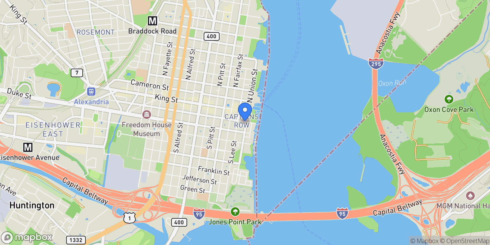 Map showing 223 S Union Street , Alexandria, VA 22314, Alexandria, Virginia, United States.