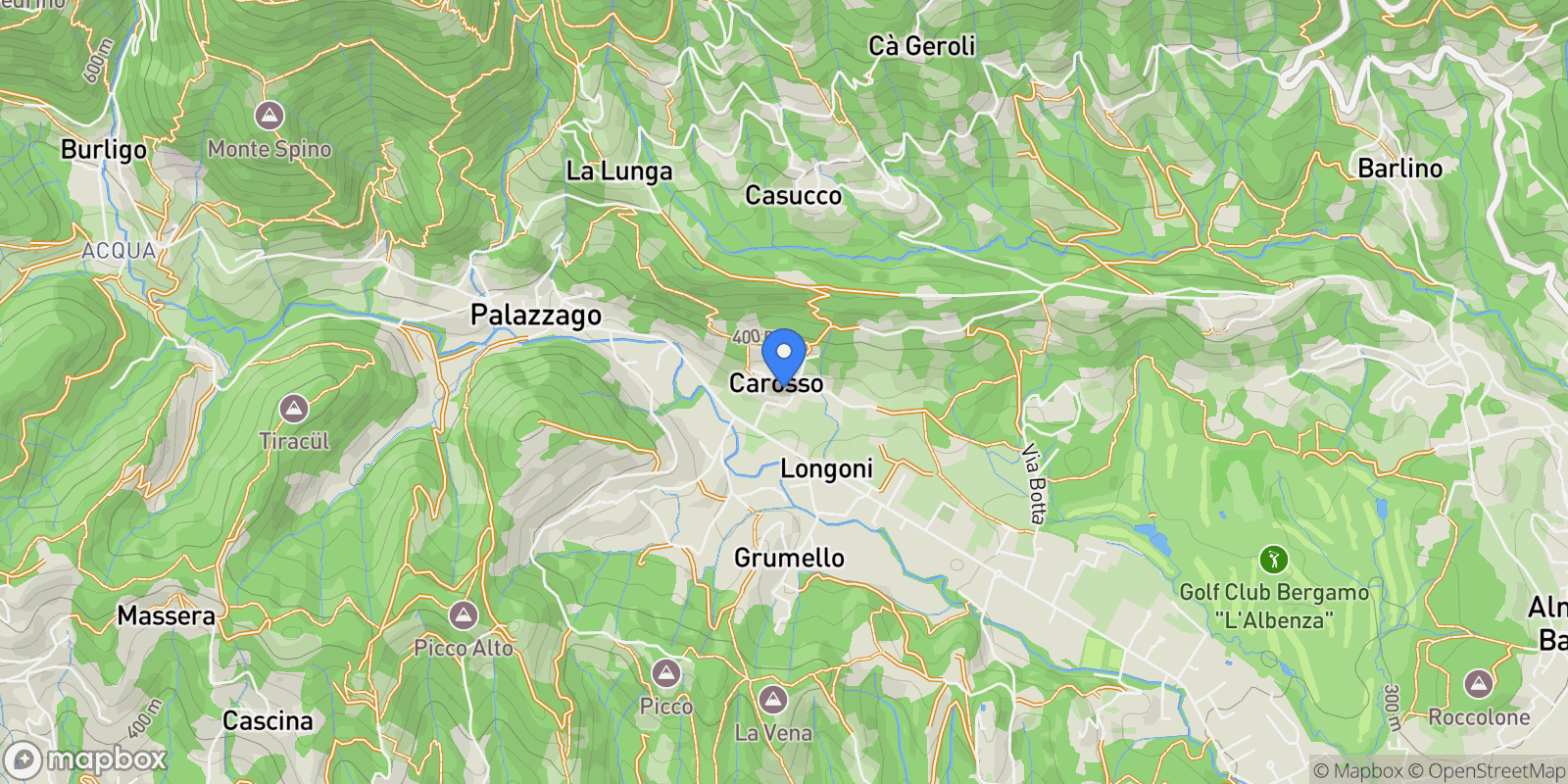 Map showing Via Carosso, 22, 24030 Carosso BG, Italy, Carosso, Lombardy, Italy.