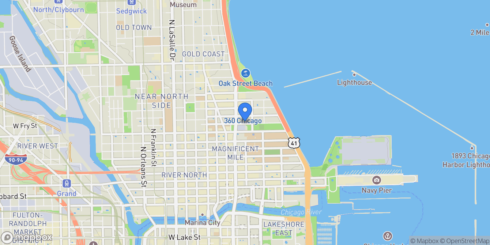 Map showing 180 East Pearson Street , 3602, Chicago, IL 60611, Chicago, Illinois, United States.
