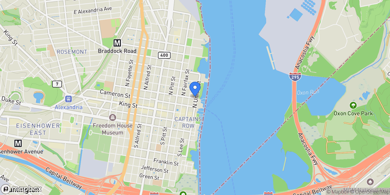 Map showing 103 Queen Street , Alexandria, VA 22314, Alexandria, Virginia, United States.