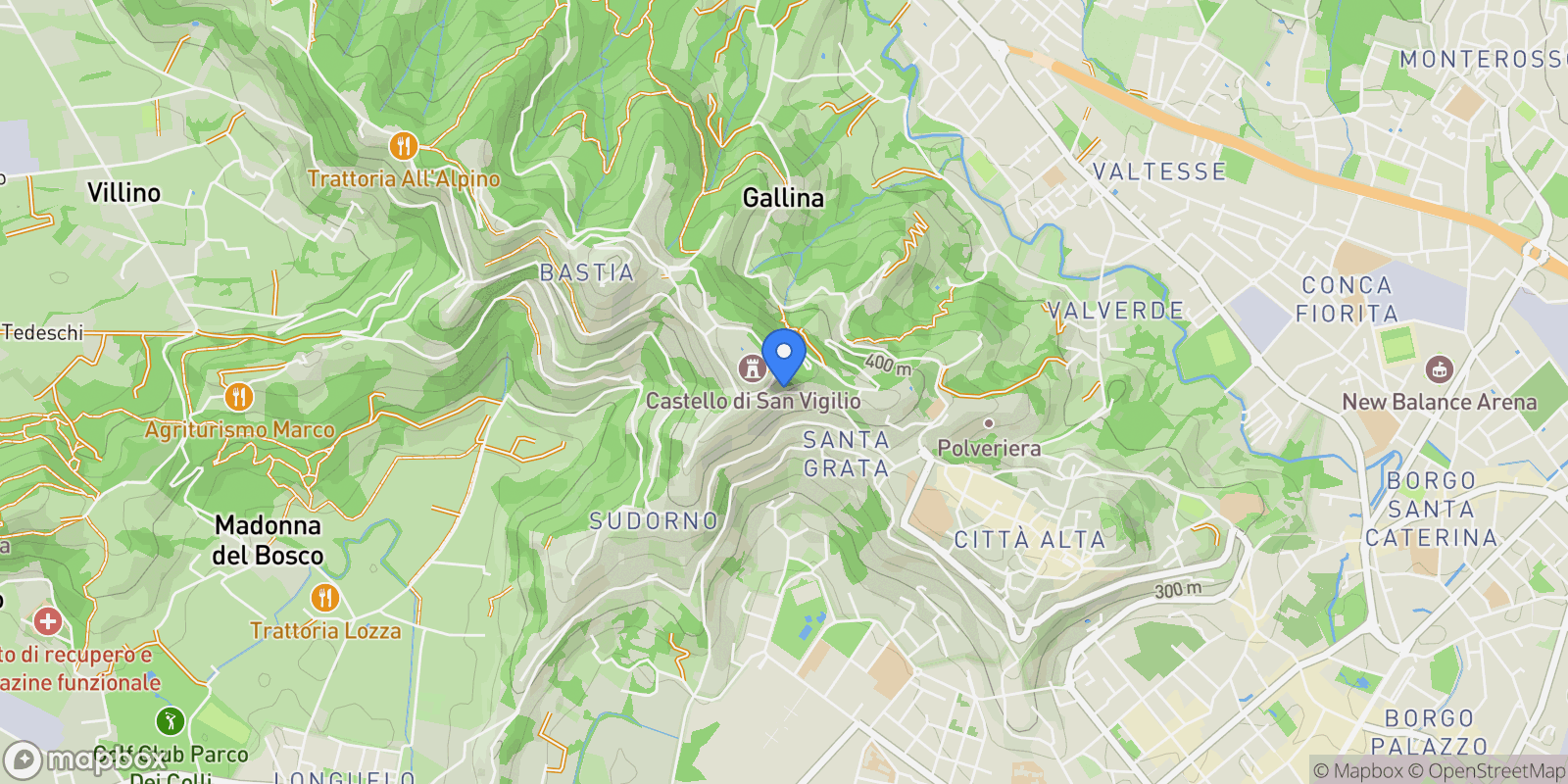 Map showing Via S. Vigilio, 24129 Bergamo BG, Italy, Bergamo, Lombardy, Italy.