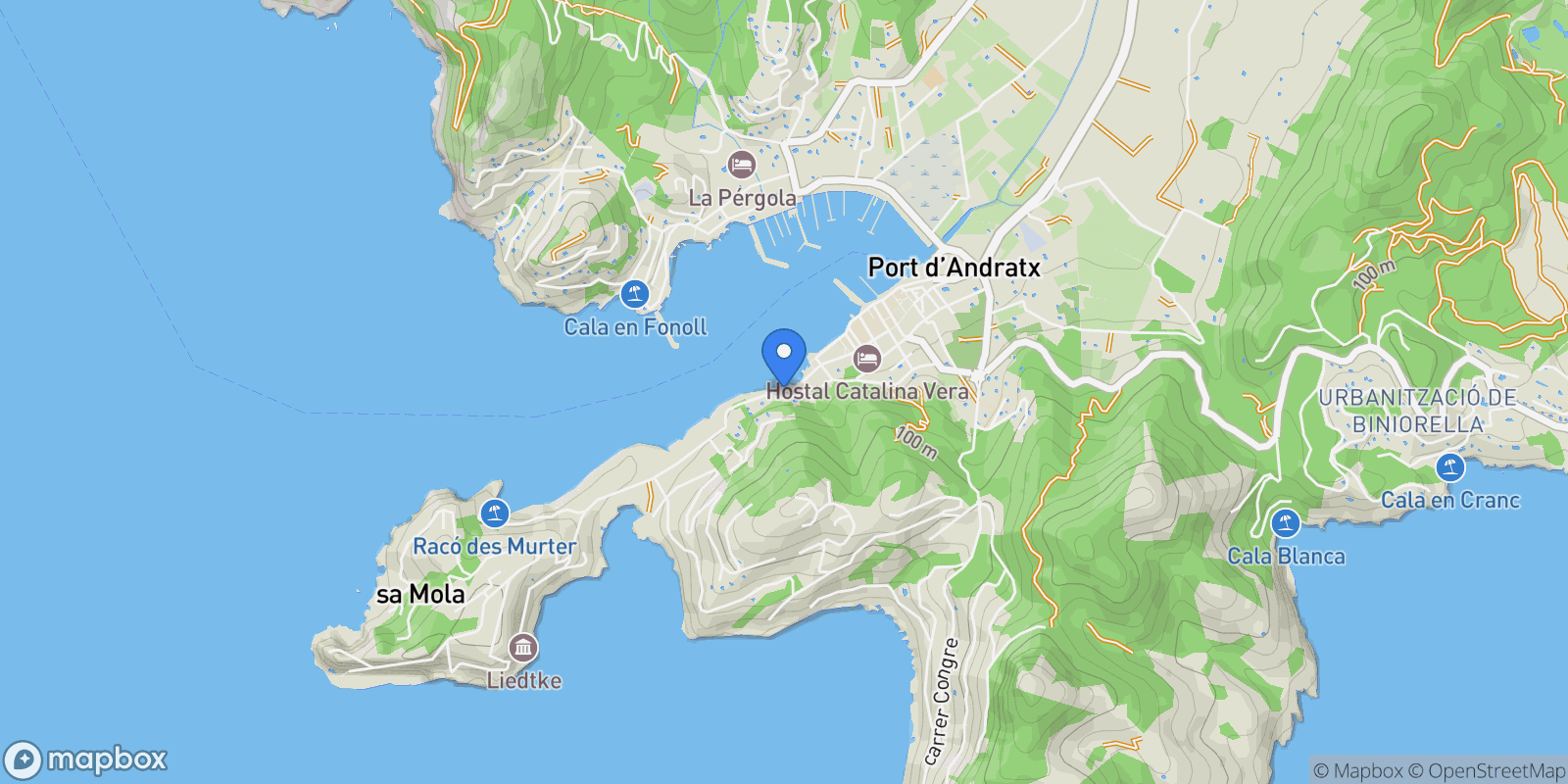 Map showing Camí Sant Carles, 17, 07157 Andratx, Illes Balears, España, Port d'Andratx, Andratx, Balearic Islands.