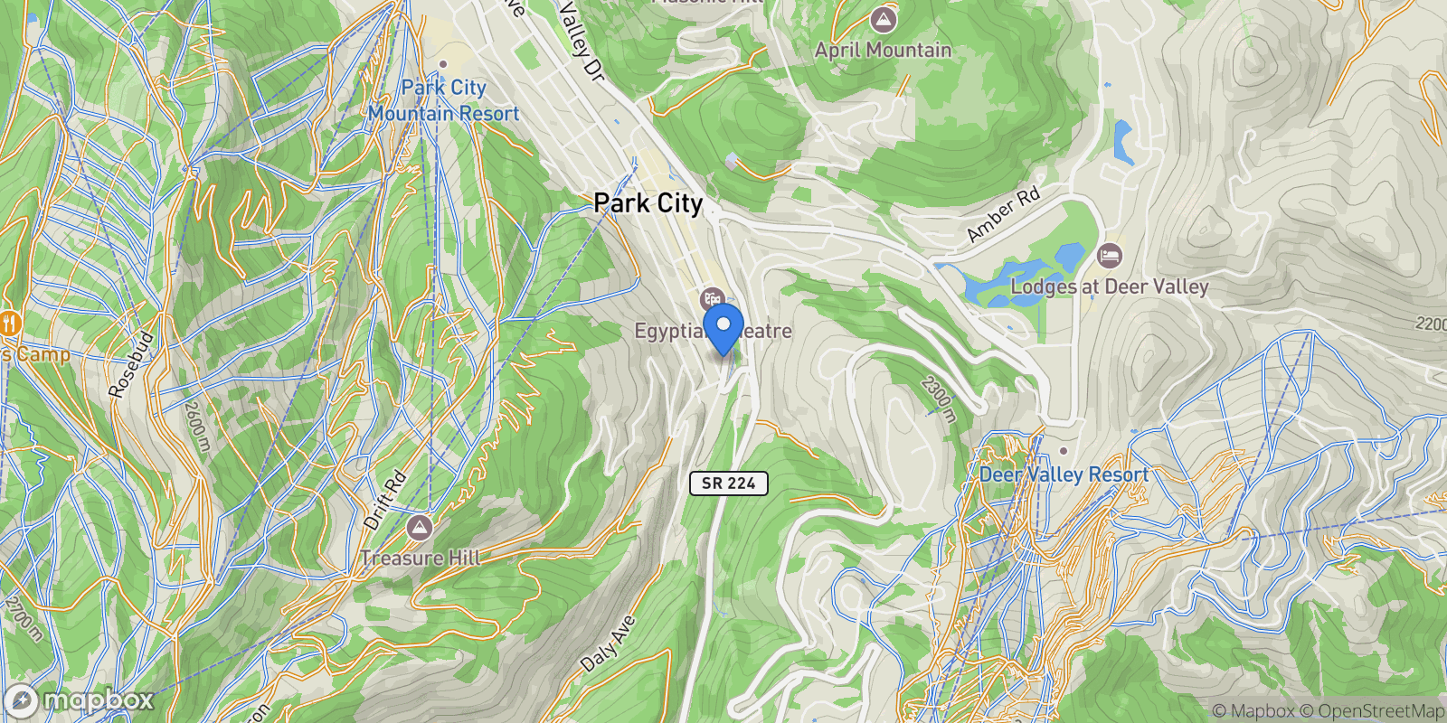 Map showing 129 Main Street, Park City, Utah, United States.
