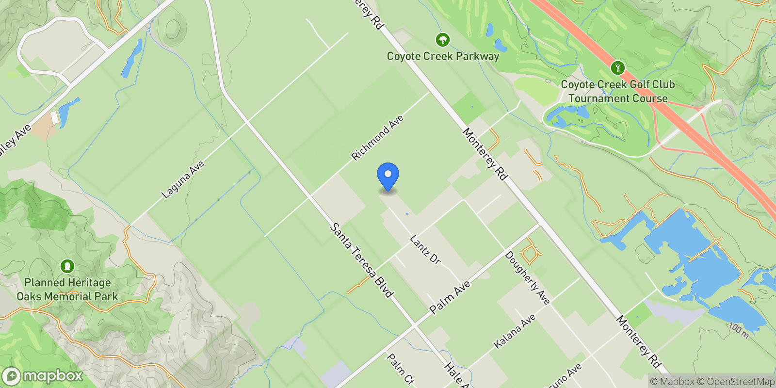 Map showing 194 Lantz Drive, Morgan Hill, California, United States.