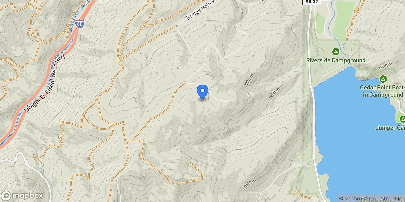 Map showing 1501 Oak Haven Lane, Park City, Utah, United States.