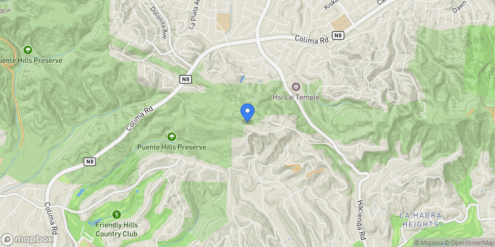 Map showing 0 N Casalero Drive, La Habra Heights, CA 90631, La Habra Heights, California, United States.