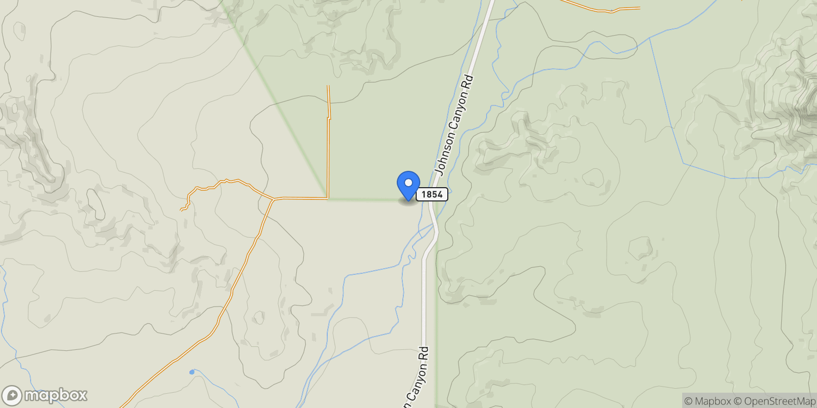 Map showing 7395 N Johnson Canyon Road, Kanab, Utah, United States.